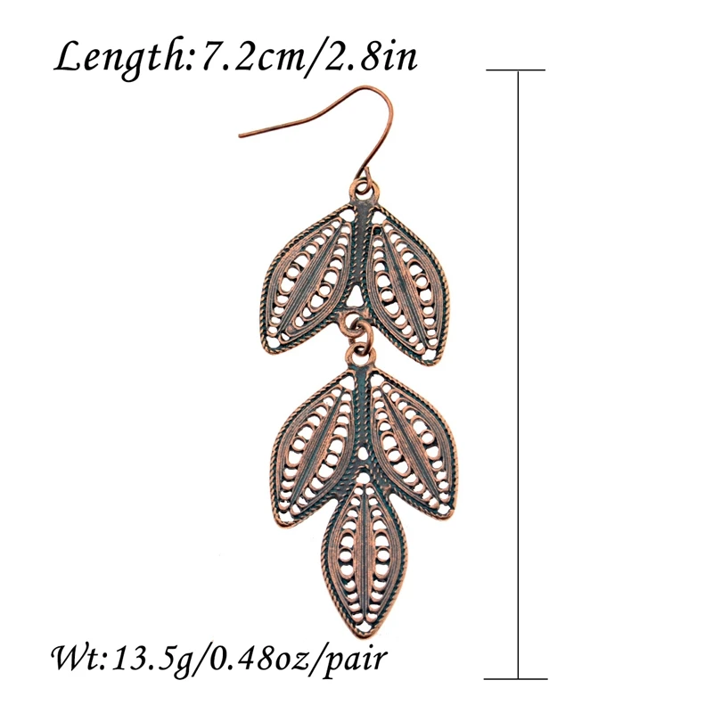 2019 Модные женские серьги цыганские листья Jhumka тибетские ювелирные изделия Oorbellen