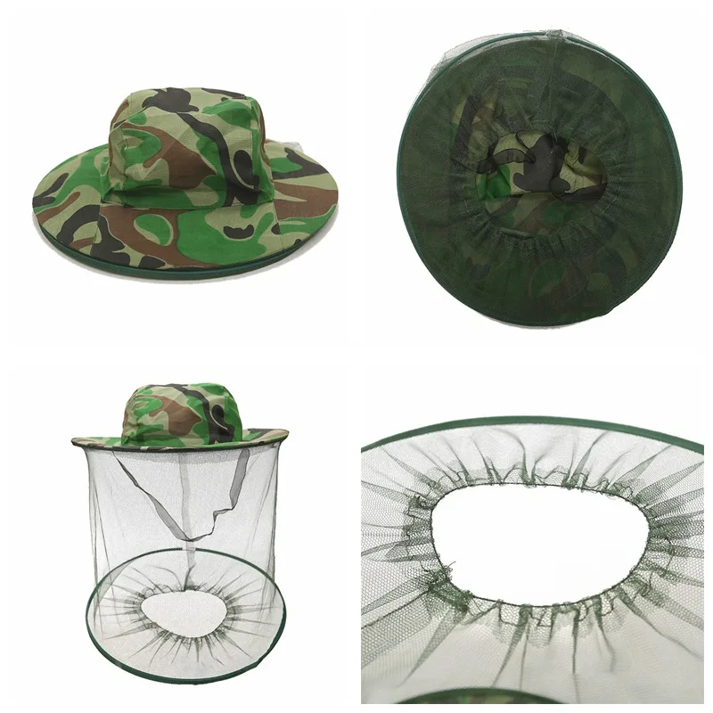Head Net Hat Wide Brim Anti Insect Bee Fly Face Mask Cap Protective Mesh Cover For Beekeeper | Дом и сад