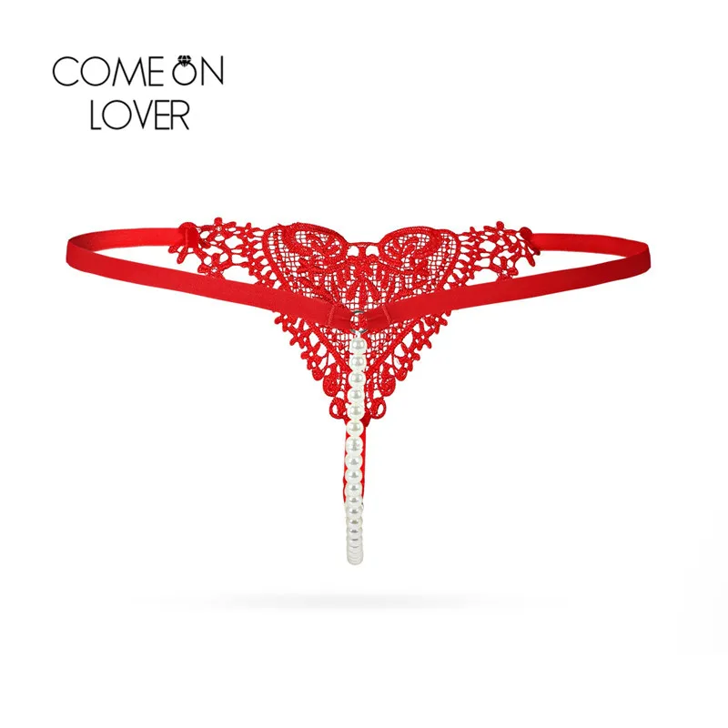 Comeonlover сексуальные стринги сетчатые микро трусики стринги Femme эротические жемчужные стринги, трусики кружевные стринги и стринги сексуальные кулот Femme