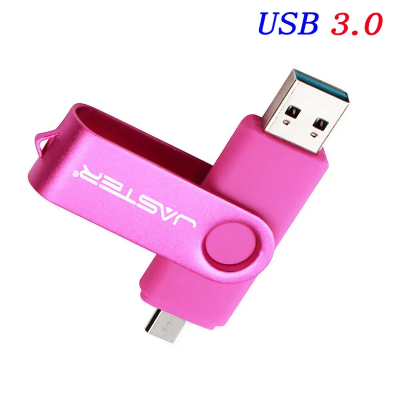 JASTER USB 3,0 OTG USB флеш-накопитель 4 ГБ 8 ГБ 16 ГБ 32 ГБ 64 ГБ Флешка для Android смартфон металлическая OTG usb карта памяти - Цвет: H