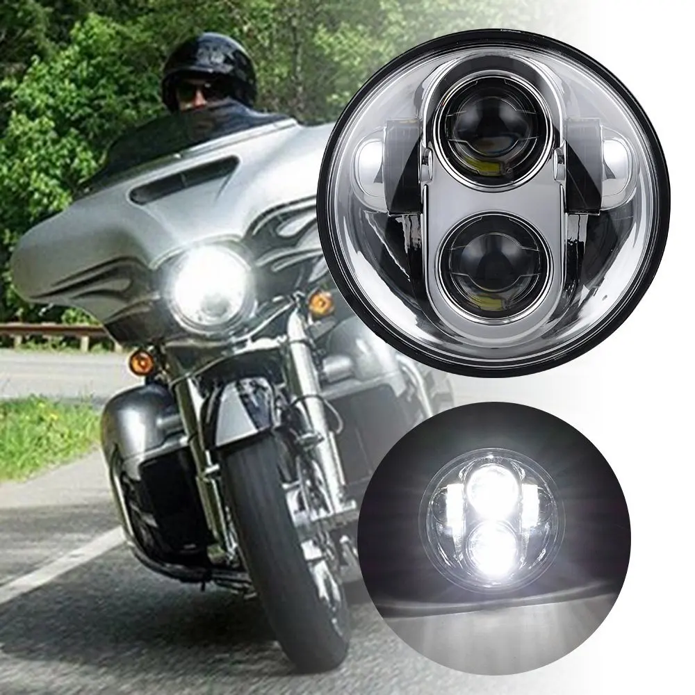 

1 Piece Silver Round 5.75inch LED Motorcycle Headlight Hi/Low Beam Offroad HeadLamp