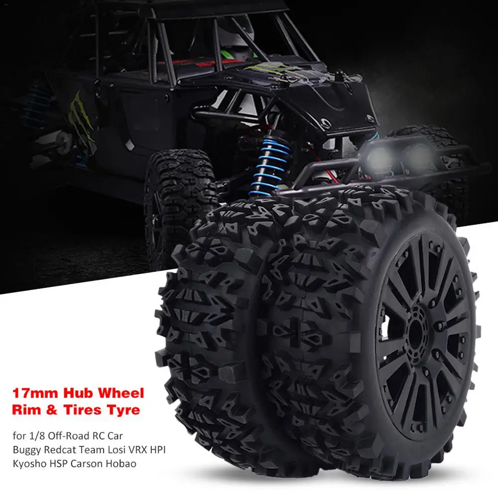Обод колеса Ступицы 17 мм и шины для 1/8 внедорожников RC багги Redcat Team Losi VRX HPI Kyosho HSP