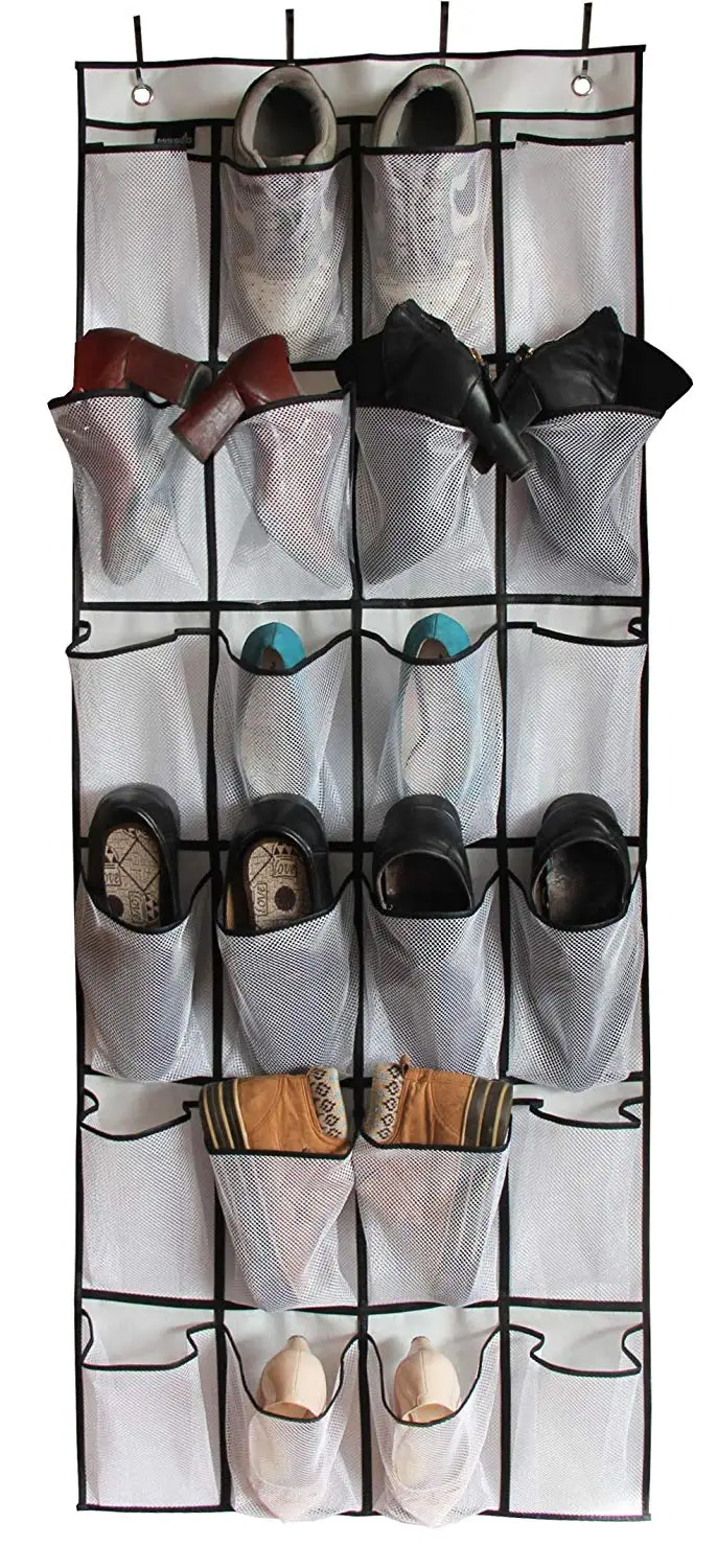 Over The Door Shoe Organizer 24 Large Mesh Pockets | Дом и сад