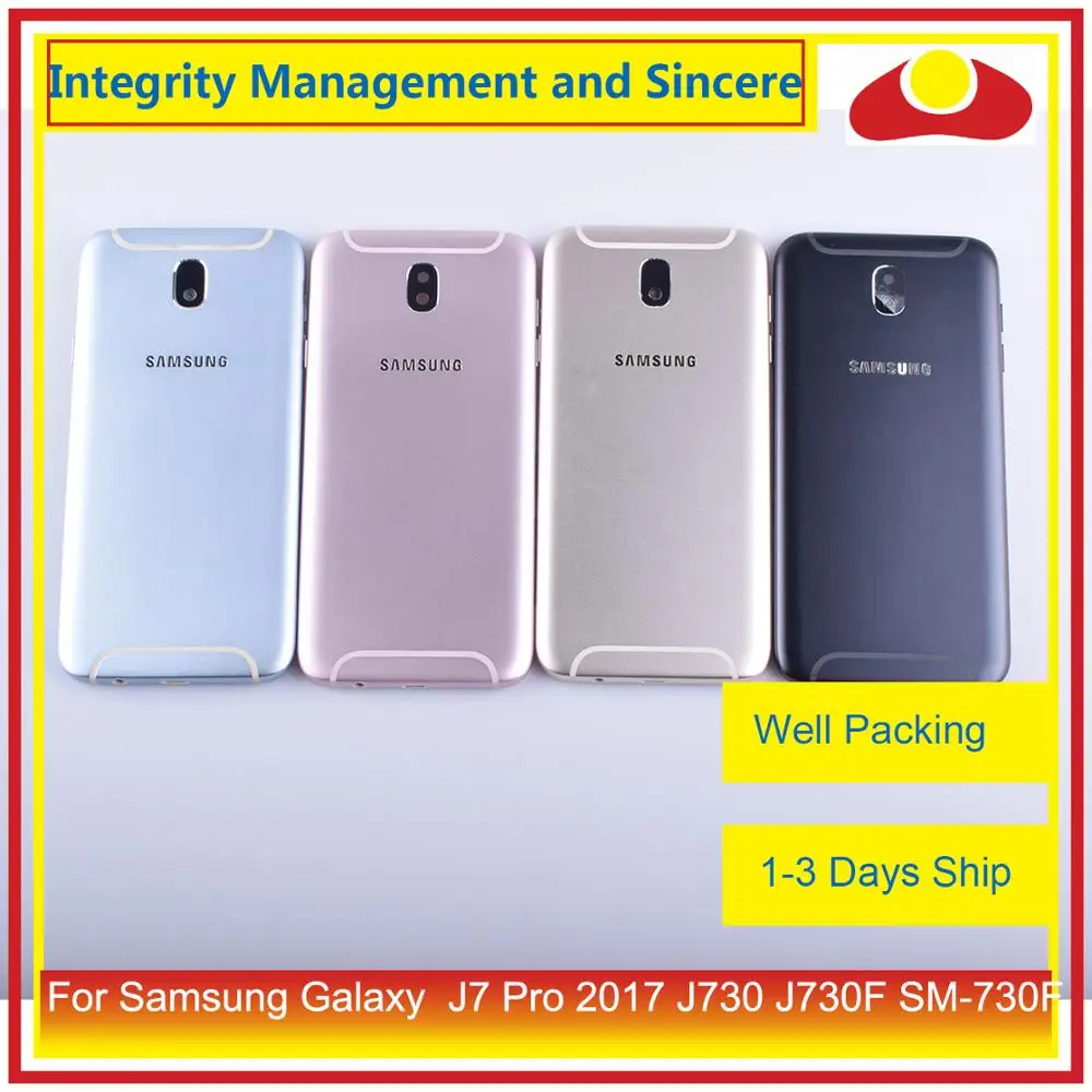 Оригинальный корпус для Samsung Galaxy J7 Pro 2017 J730 J730F с аккумулятором каркас двери задняя