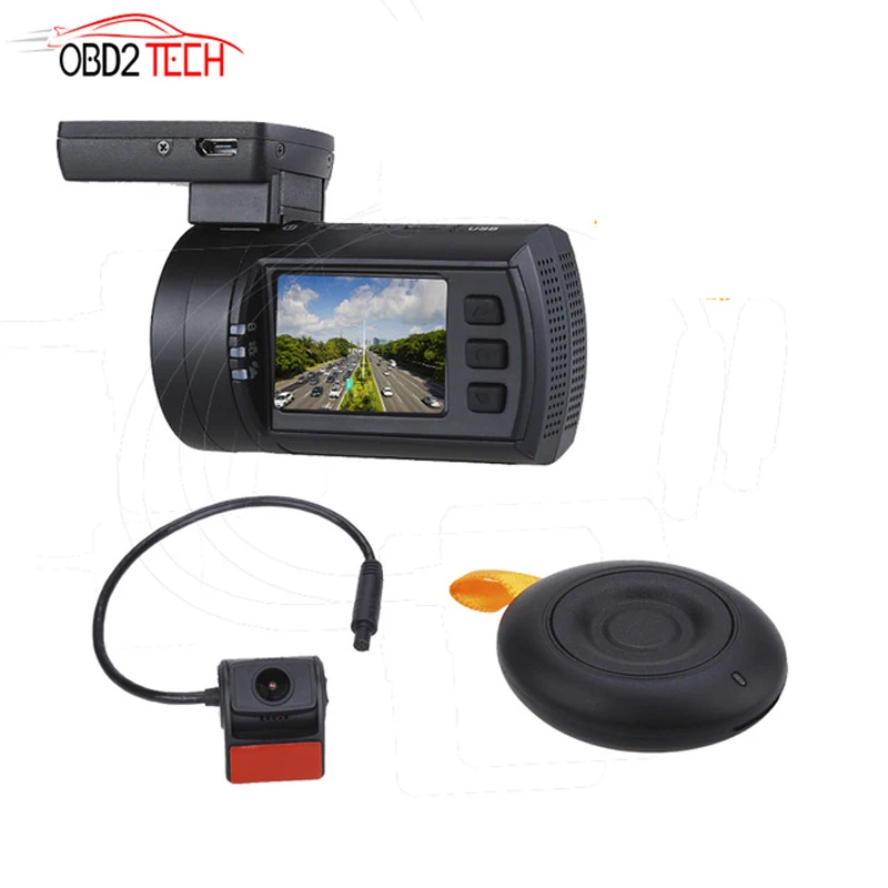 Русская версия двойной объектив Автомобильный видеорегистратор GPS DVR