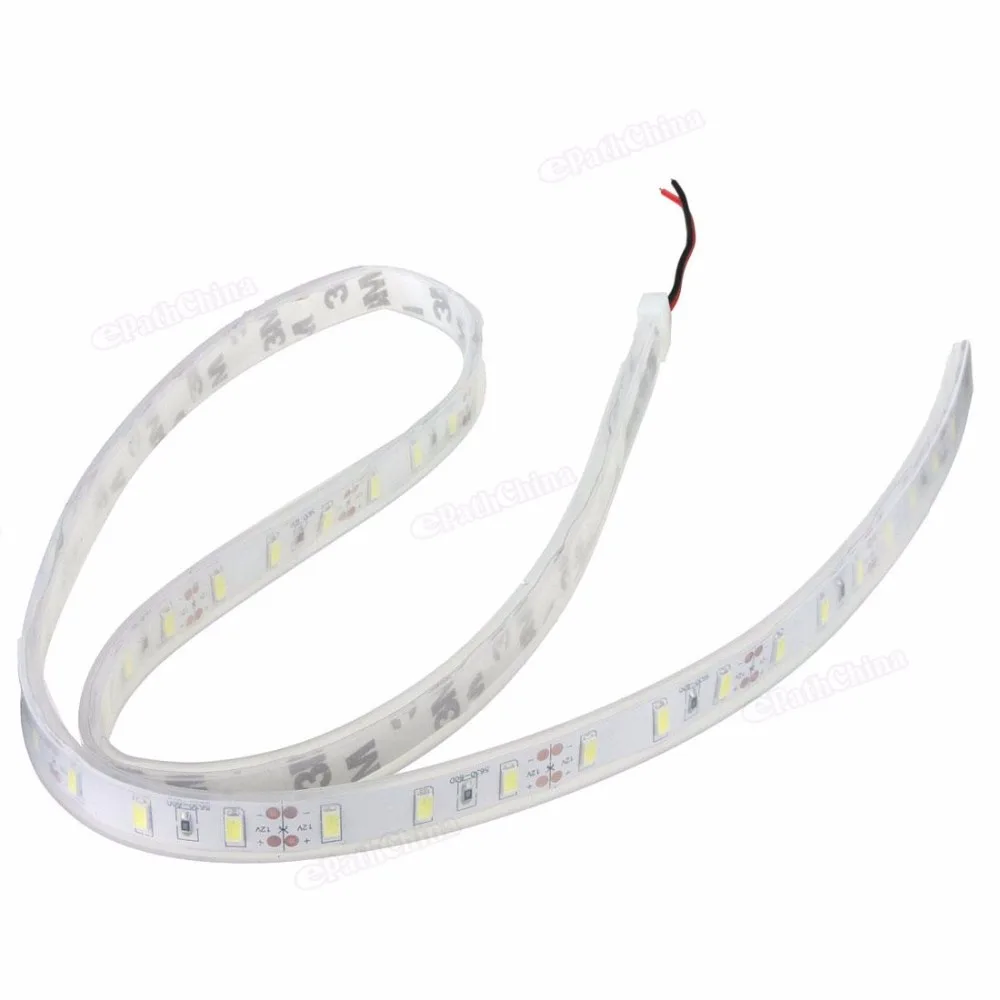 Водонепроницаемый IP65 1 м 5630 SMD 60 Светодиодный Силиконовая полоска светильник Холодный белый 12V