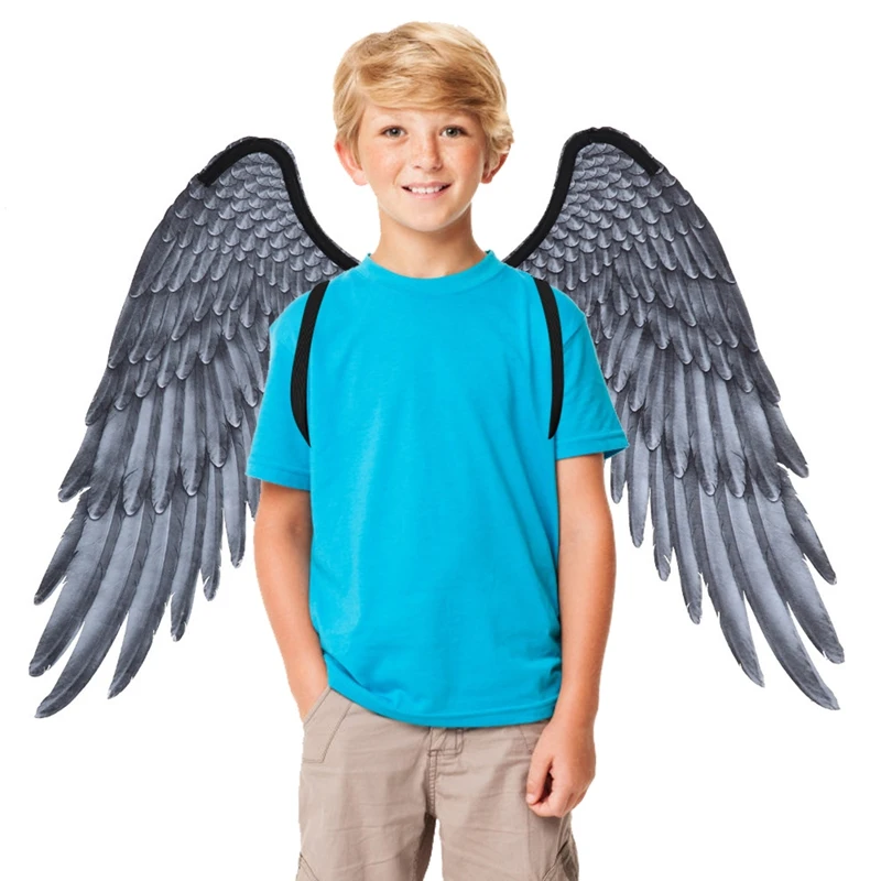 New Halloween Boy Girl Child Black White Angel Wings Wing Unisex Multi-Purpose Creative Costume Party Pro | Дом и сад