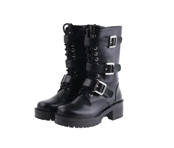 Ангельский отпечаток Мори девушка Женская обувь в байкерском стиле Женские