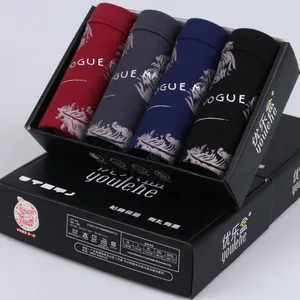 Шорты-боксеры мужские, тонкие дышащие, пикантное нижнее белье, шорты с принтом, 4 шт.лот