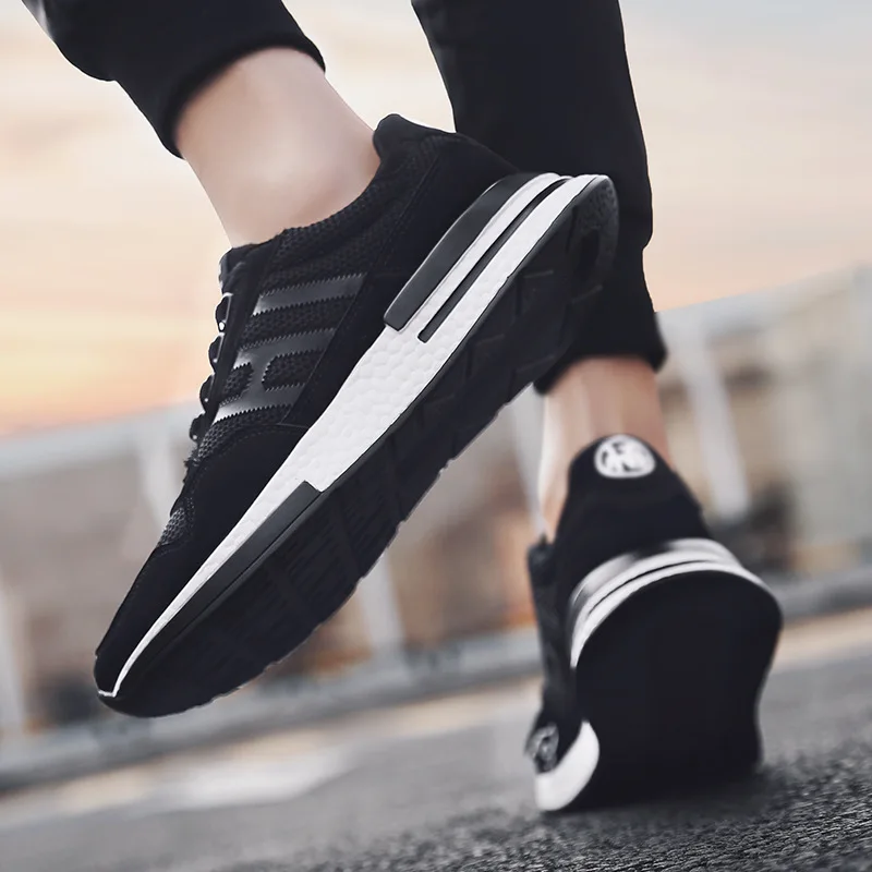 2019 Men Shoes Summer Sneakers Breathable Casual Fashion Lace Up Mens Mesh Flats Shoe Basic | Обувь