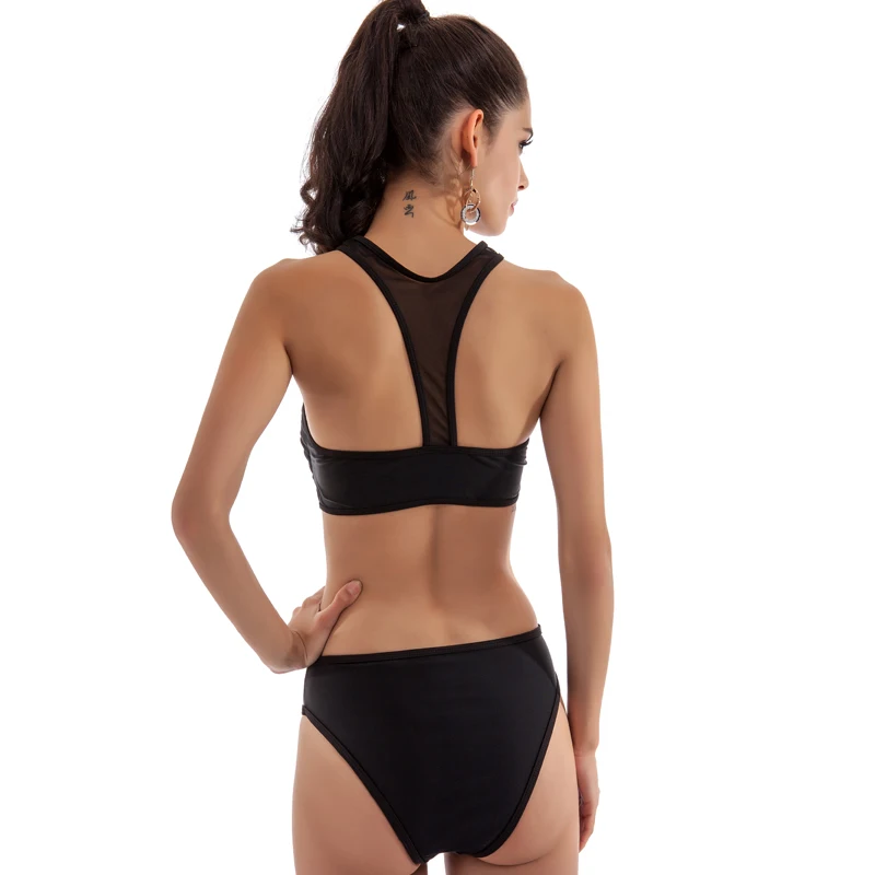 2017 New Hot Sexy Swimwear Bikini Women dress Bathing Suit Halter Push Up Net yarn printing Biquini swimsuit |