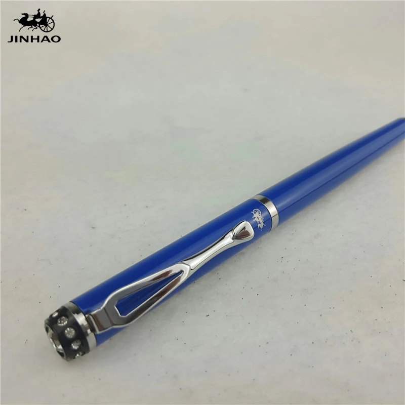 1 шт./лот Jinhao 301 авторучка синий ручка с серебряной клипсой jinhao канцелярские