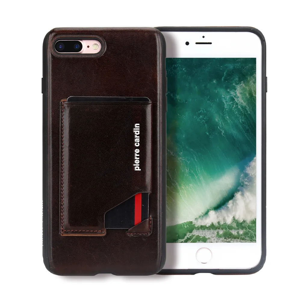 Чехол из натуральной кожи Pierre Cardin тонкий держатель для карт кожаный чехол с