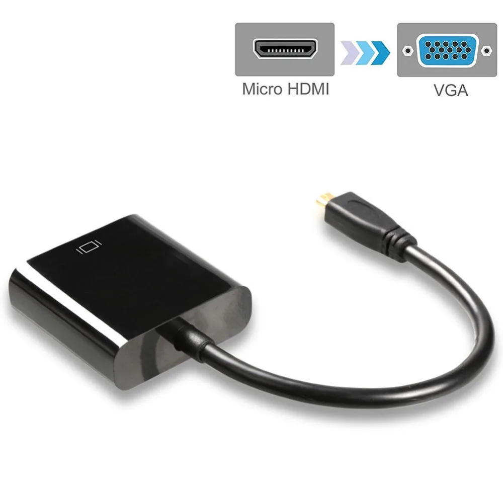 

100pcs bundkle package Micro HDMI Male to VGA Female Video Converter Adapter Cable for PC TV DVD 100 pieces