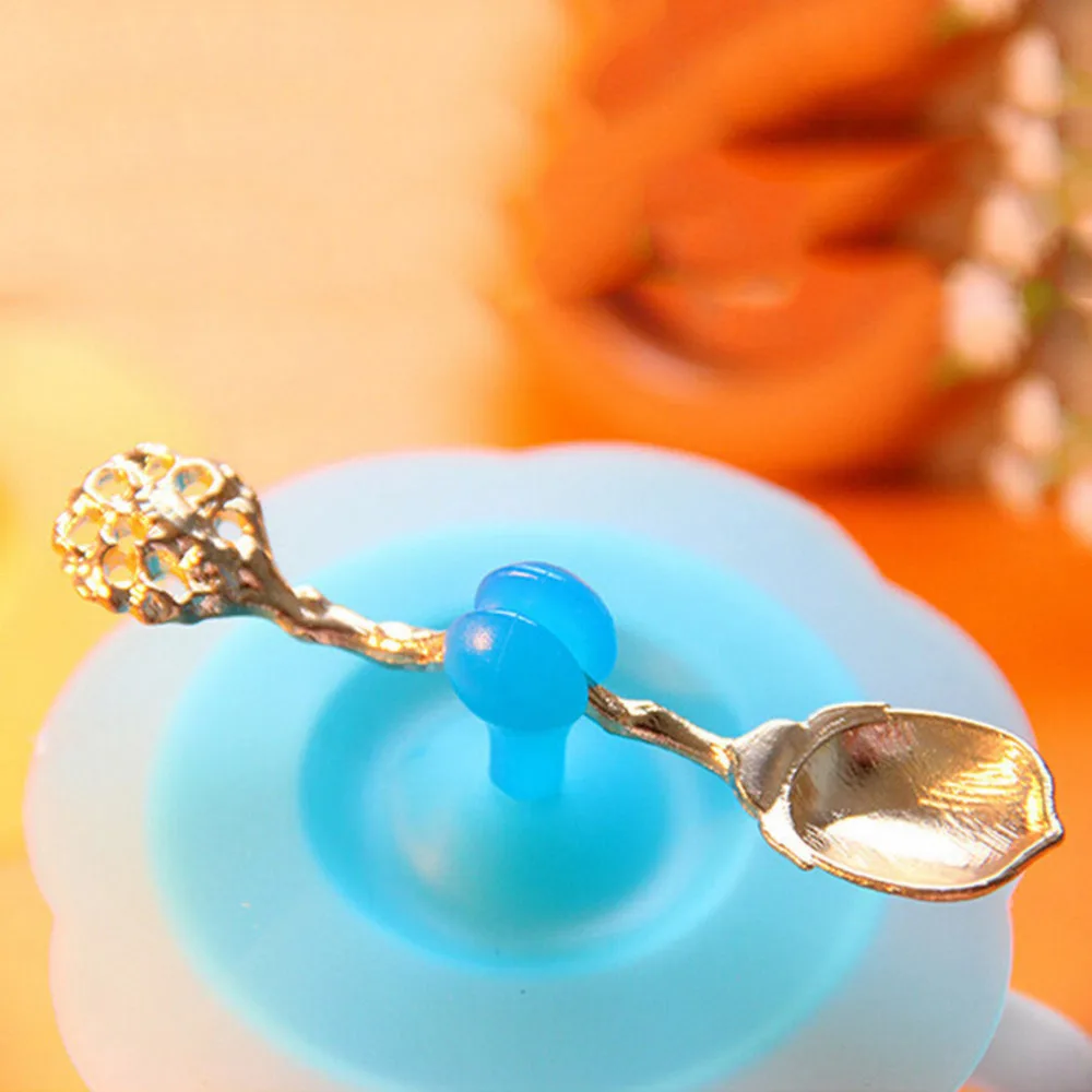 Anti-dust Cup Cover Cartoon Novelty Gift Can Be Fixed a Spoon 10.3cm | Дом и сад