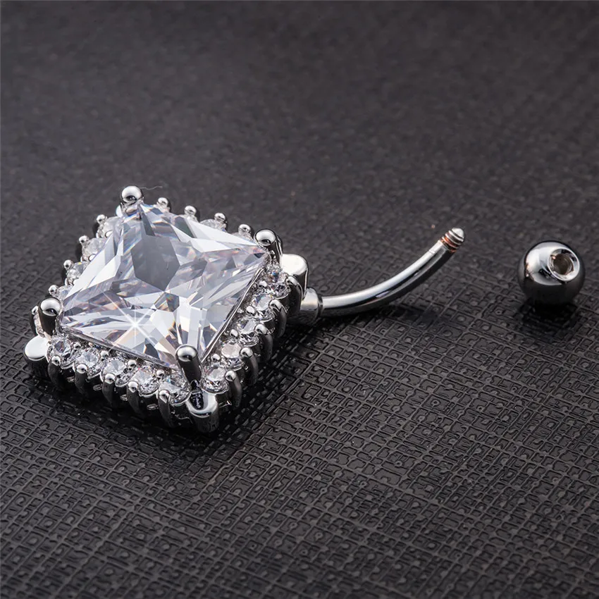 Пирсинг для пупка Gussiarro песчаный пляж вечерние золотой цвет прозрачный