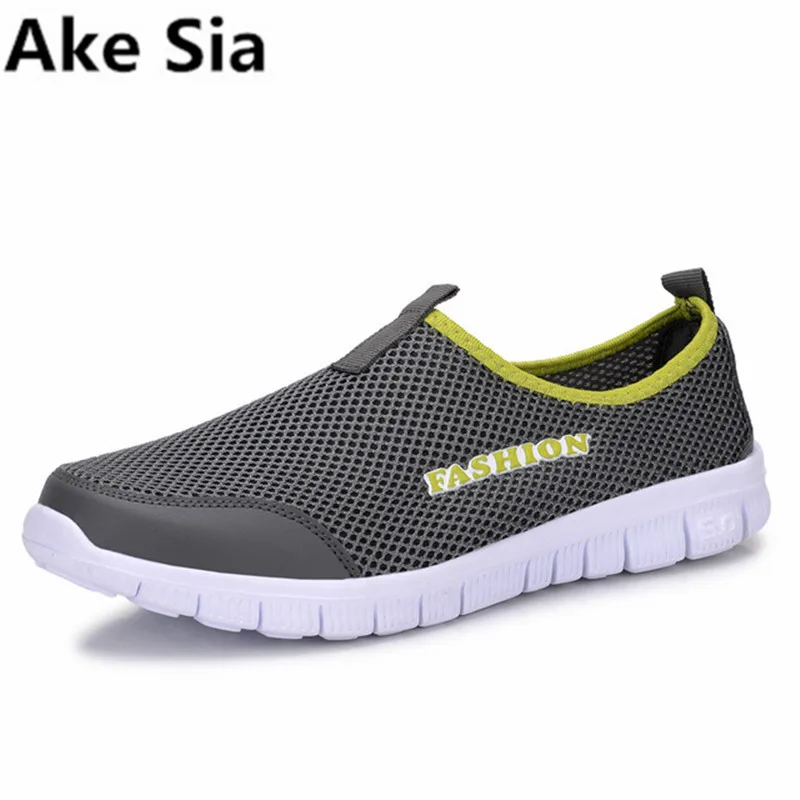 Fashion summer shoes men casual air mesh large sizes 38-46 lightweight breathable slip-on flats chaussure homme | Обувь