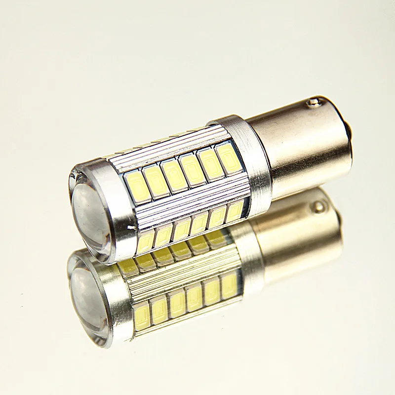 Dianshi 10 шт. Ba15s 1156 33-5630 SMD светодиоды с топом с двумя объективами Автомобильный Обратный заднего хвостовые лампы потолочный плафон