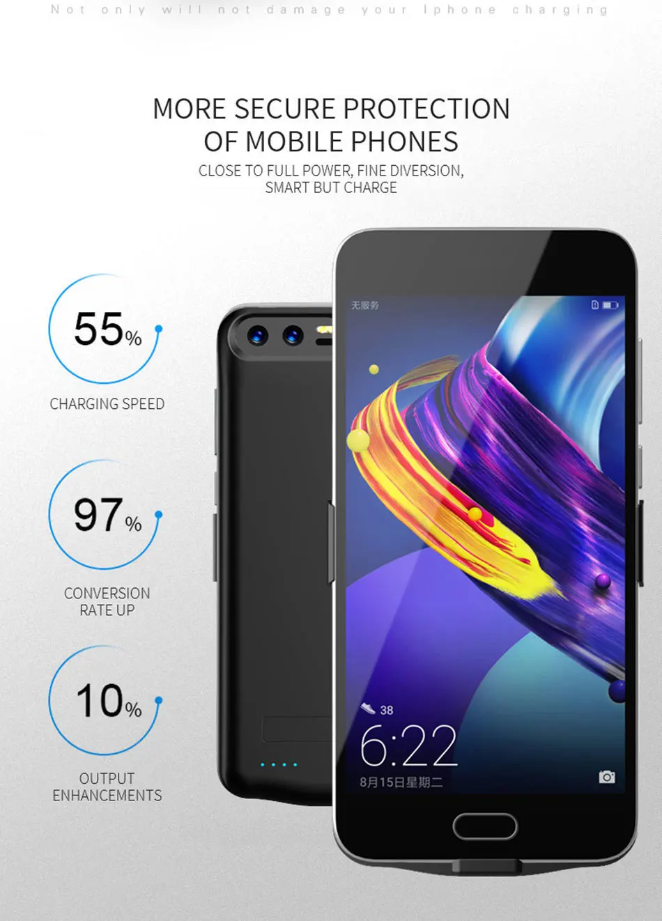 Чехол для зарядного устройства Leioua 6800 мА/ч для huawei P9 P10, чехол с зажимом для зарядки аккумулятора 8200 мА/ч для huawei P9 Plus P10 Plus