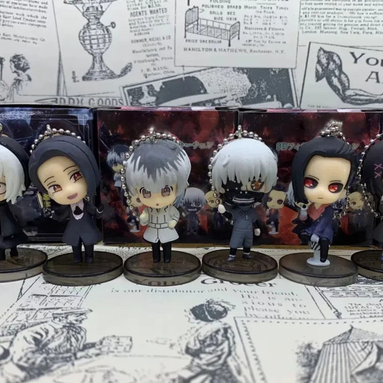 Аниме Tokyo Ghoul 6 шт./компл. подвесная фигурка Kaneki Ken soula Washuu Furuta Q версия мини-фигурка