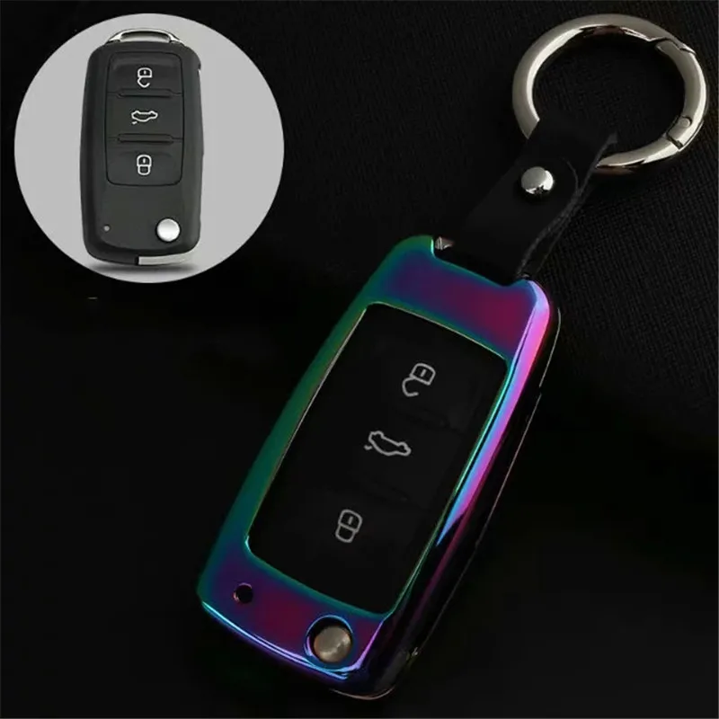Цинковый сплав чехол для автомобильного ключа VW Polo Golf Passat Beetle Caddy T5 Up Eos Tiguan Skoda A5 SEAT