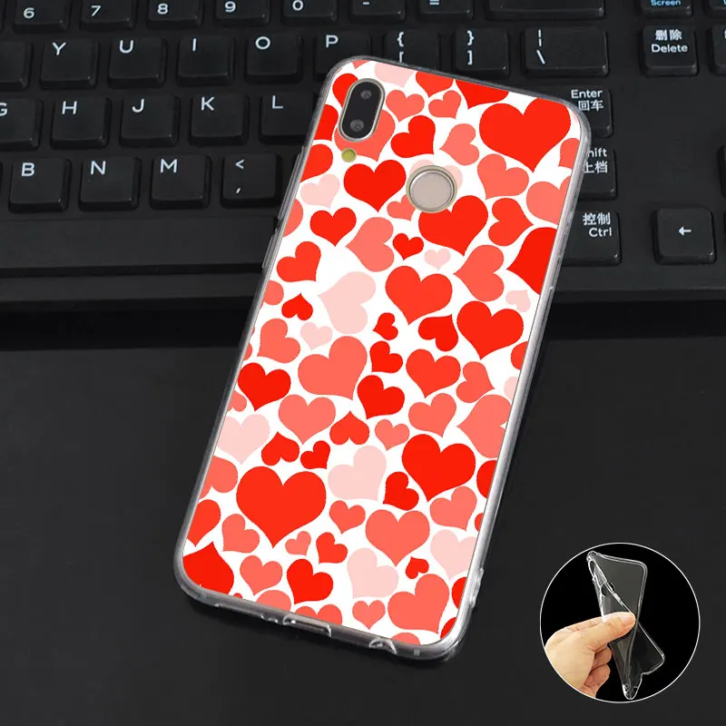 DREAMFOX M326 Fashion Heart Design Soft TPU Silicone Case Cover For Huawei Honor 6A 6C 7X 9 10 P20 P30 Lite Pro P Smart 2019 |