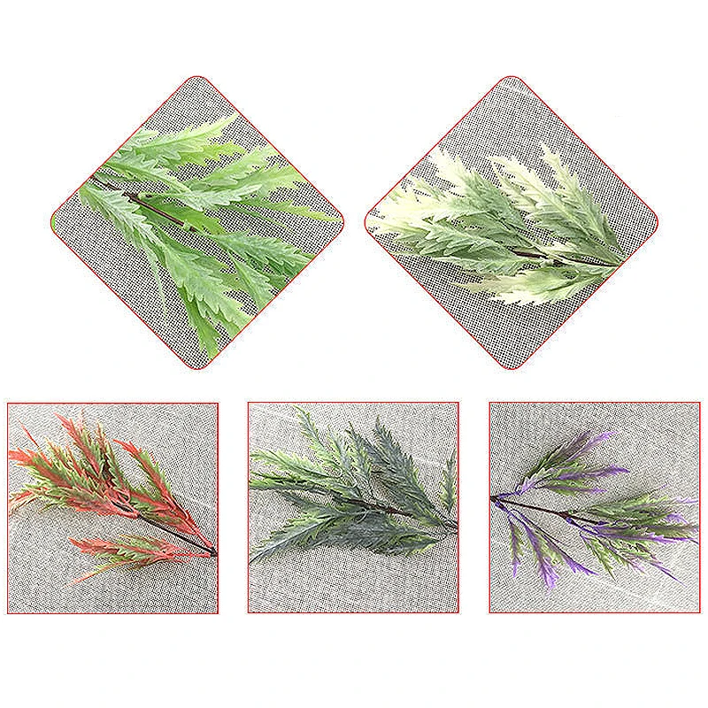 Shrub завод папоротник зеленая стена искусственный цветок ветка 7 стволовых