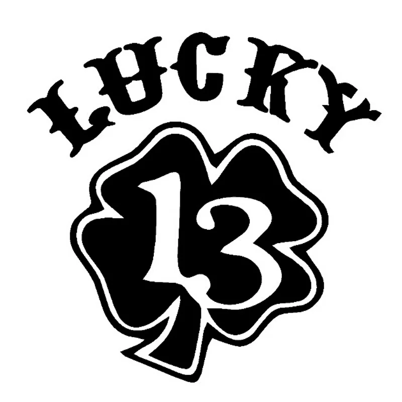 13*11CM 13 LUCKY Shamrock Reflective Car Stickers Decals Motorcycle Accessories Styling Black/Silver C1-0144 | Автомобили и