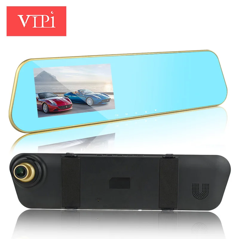 Автомобильный dvr dash cam era двойной объектив заднего вида Зеркало Авто dashcam рекордер
