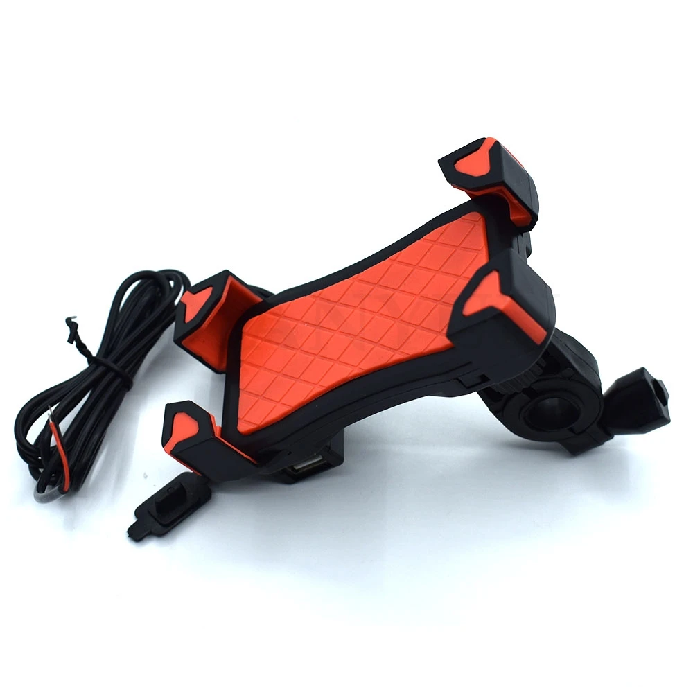 Universal Motorcycle Phone Holder Mobile Stand For Moto Support USB Charger for Suzuki GSXR GSX-R 600 750 1000 K1 K2 K3 | Автомобили и