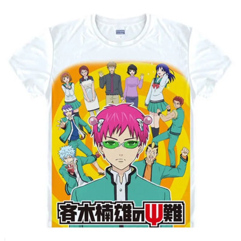 Футболки с изображением японской манги разрушительной жизни Саики к аниме