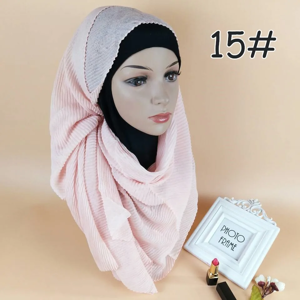 180*70 см мягкие носки из тонкого хлопка Hijab шарф Мусульманский платок исламский аксессуары Платки femme