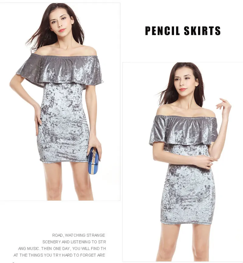 LG774 Слэш шеи Оборками С Плеча Бархата сексуальная стройная &amp club Танки и Camis evenning