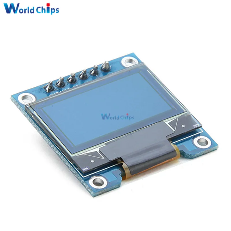 0 96 дюймовый SPI OLED дисплей модуль 12864 6 контактов интерфейс &quotСиний ЖК DIY