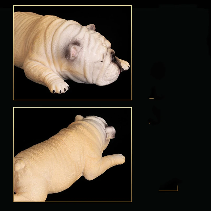 

Grey and Light Yellow 13.5CM Sleeping French Bulldog Models PVC Cheap Toys For Kids
