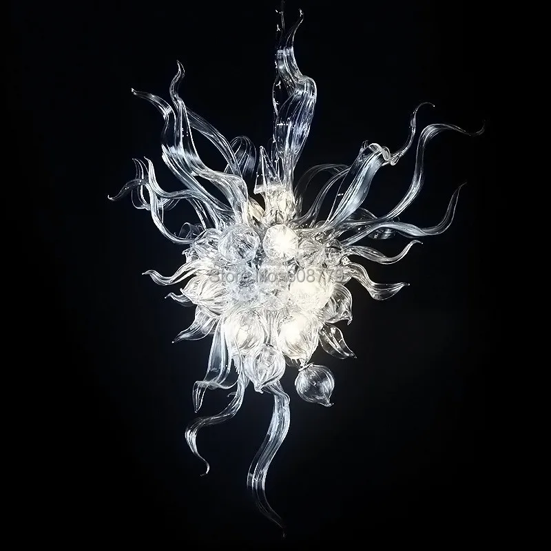 

Free Shipping Clear Bedroom Hand Blown Glass Chinese Chandelier