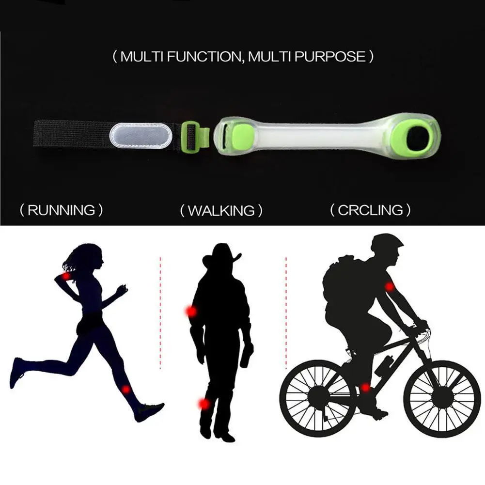 1 шт. Полезная светодиодная светящаяся повязка на руку уличный инструмент ночное