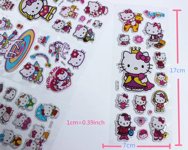 10 листов/Набор Kawaii hello kitty Пена мультфильм 3D стикер с рисунком из мультфильма DIY