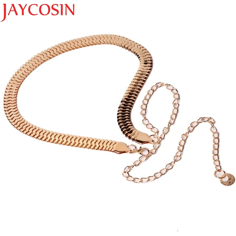 JAYCOSIN Новая мода для женщин, женская мода, узор из рыбьей кожи, металлическая Золотая цепочка, ремень на талию, 160616, Прямая поставка