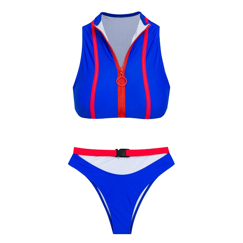 Bikinx спортивный купальник на молнии для женщин, бразильские стринги, женское бикини, пуш-ап, купальник,, Сексуальное Желтое Бикини, купальный костюм