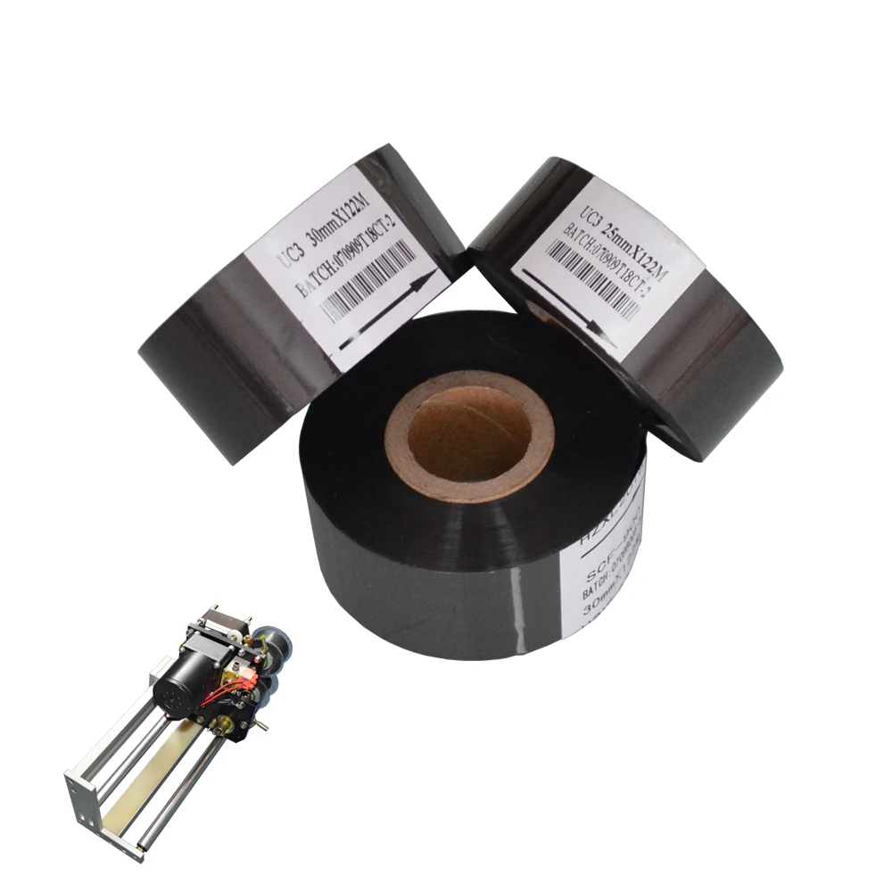

Black Width 25mm length 122m expire date stamp ribbon for packing bags