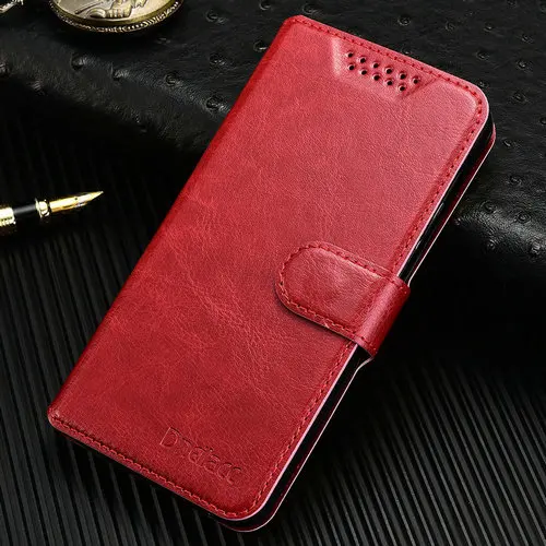 red Чехол Dneilacc huawei Honor 7 8 9 10 P10 P20 lite Pro 8x, Роскошный кожаный флип-чехол, чехол для телефона, Capa Fundas - Цвет: red