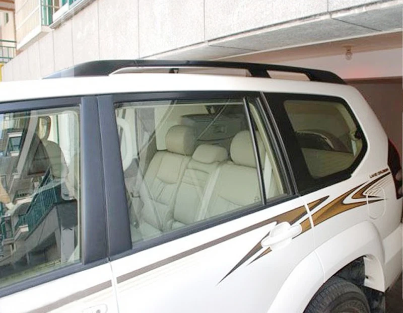 Для Toyota Land Cruiser Prado FJ120 J120 /Lexus GX470 2003-2009 алюминиевый сплав черная крыша боковая
