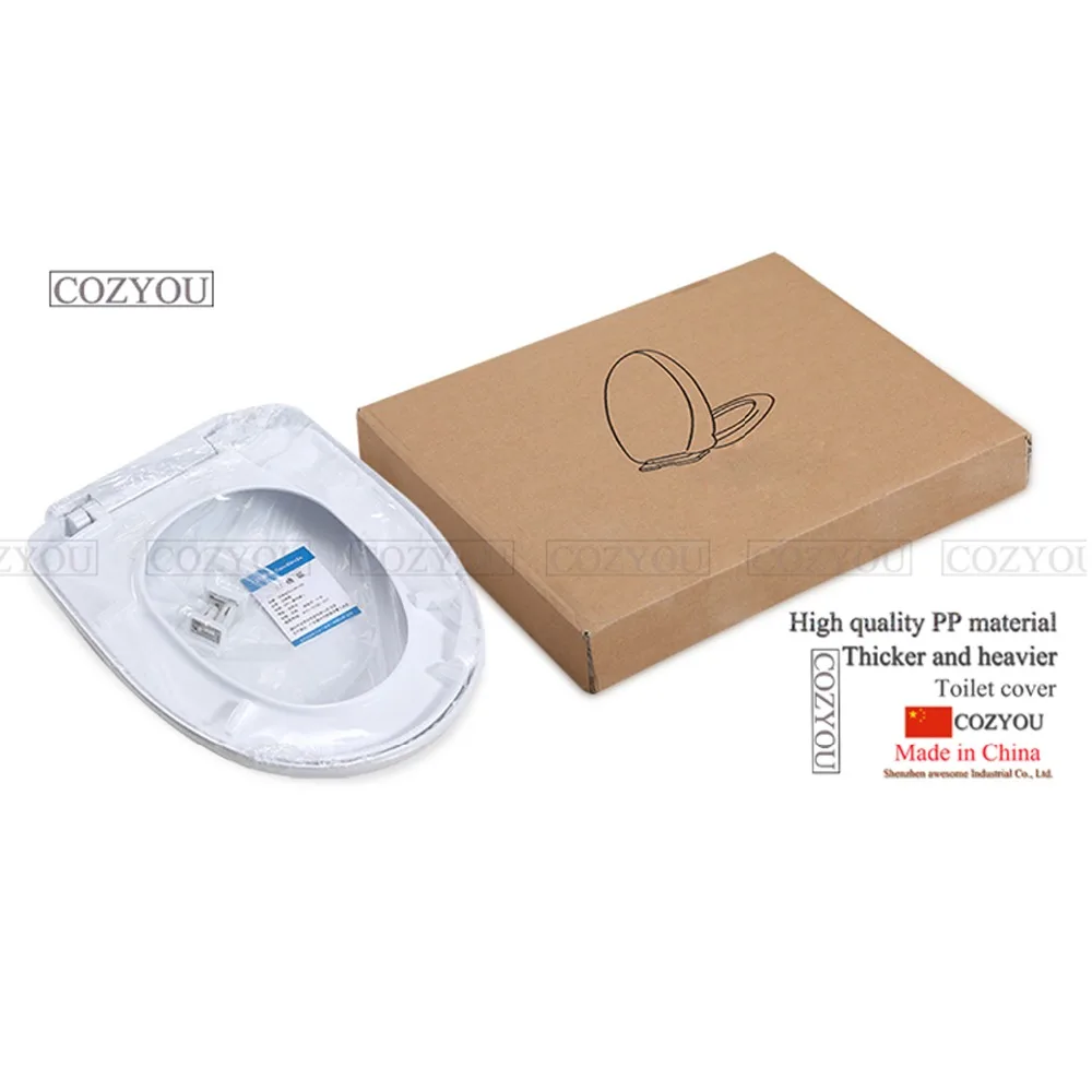 Универсальная Стильная крышка для унитаза U образной формы более толстая