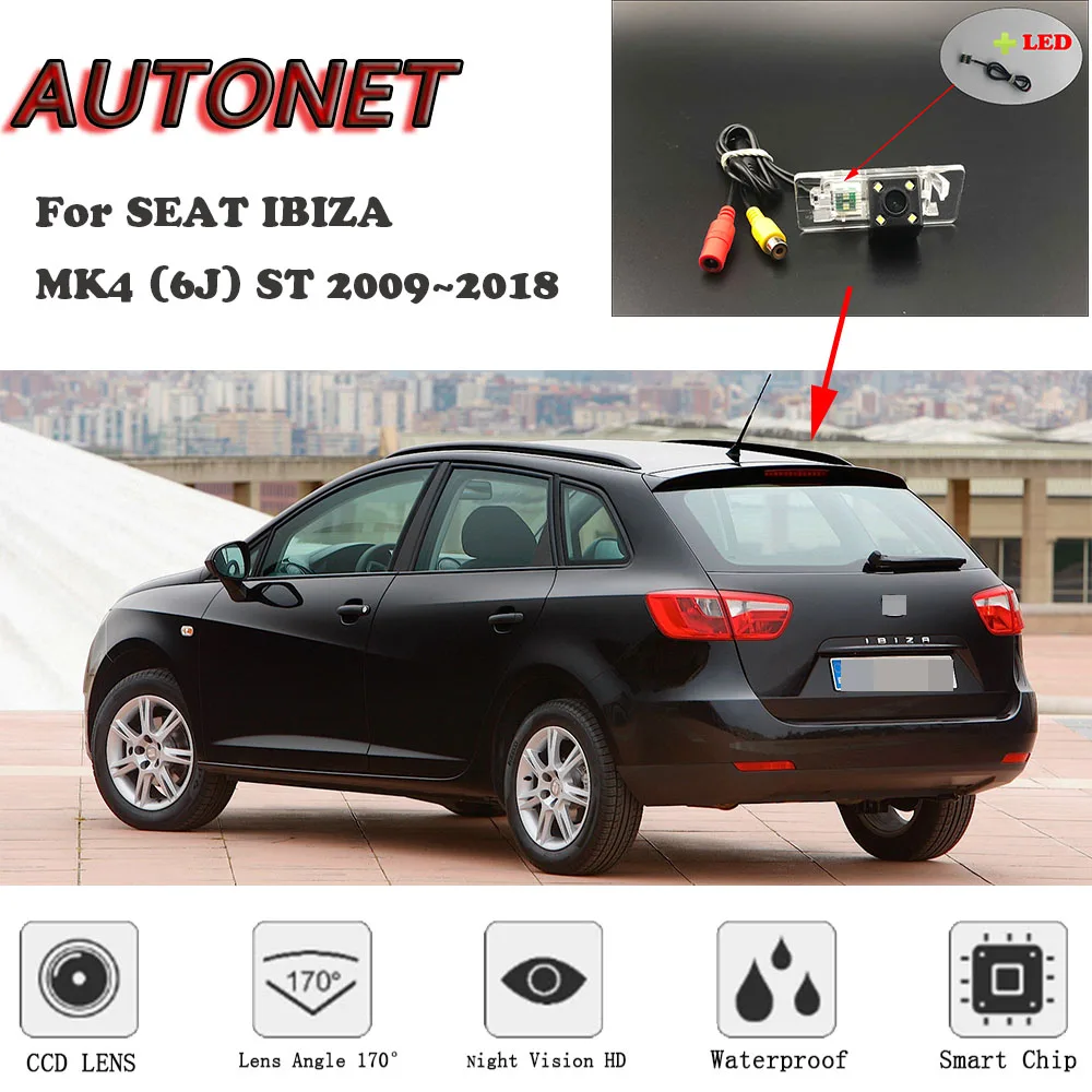 Камера заднего вида с ночным видением для SEAT IBIZA ST MK4 (6J) 2009 ~ 2018 CCD/камера номерного