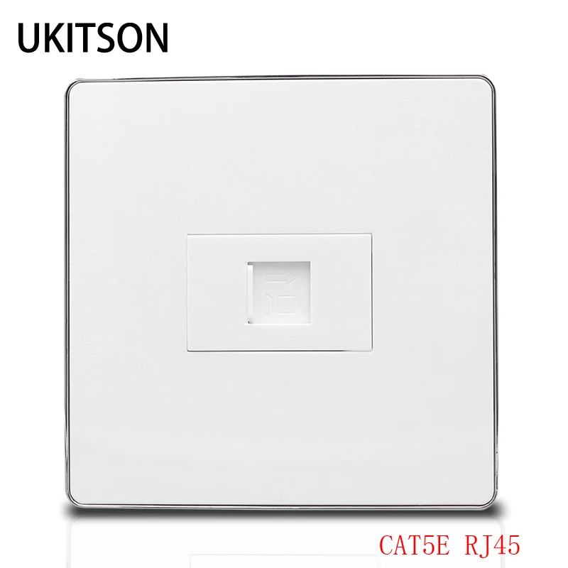 Белая настенная панель CAT5E RJ45 Лицевая для вставки LAN Ineternet| |
