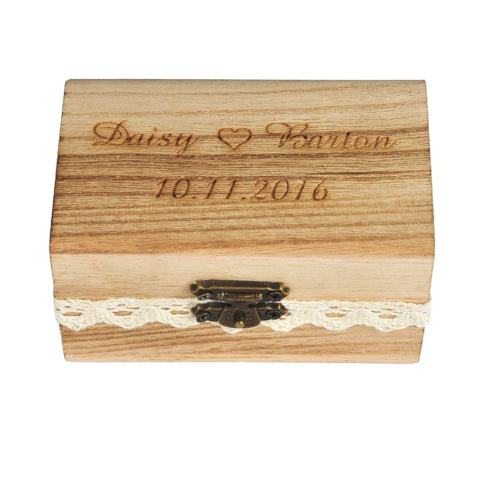 Персонализированная гравированная Подарочная рустикальная коробка для