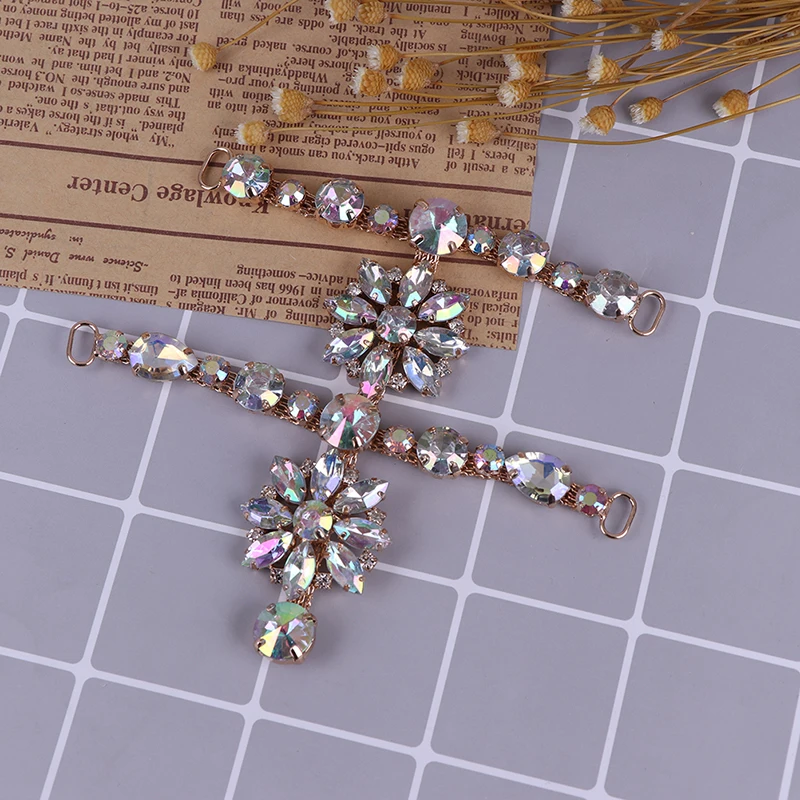 1 шт. Модная стильная акриловая цепочка для обуви Пряжка со стразами и