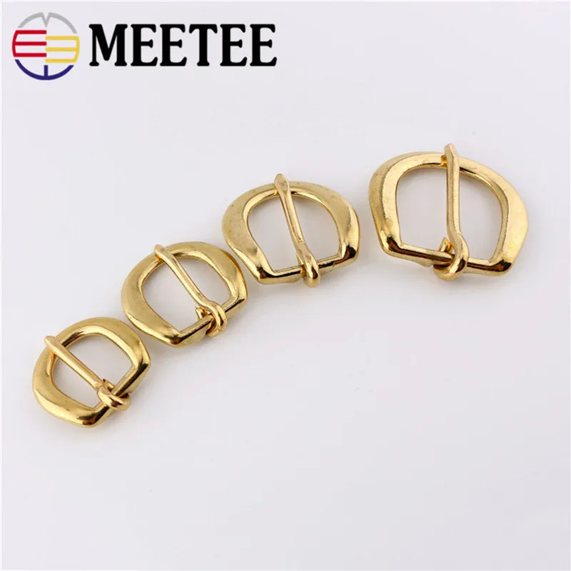 2 шт./лот чистый латунь пряжка на ремешке кожаные женские Mens pin застежка пряжкой