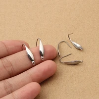 20pcs stainless steel diy ear jewelry making earring hooks wire base settings clasps wholesale